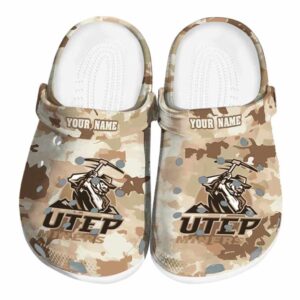 personalized utep miners desert camo clog best selling