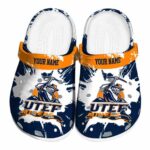 personalized utep miners splatter pattern clog best selling
