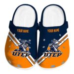 personalized utep miners striped accents clog best selling