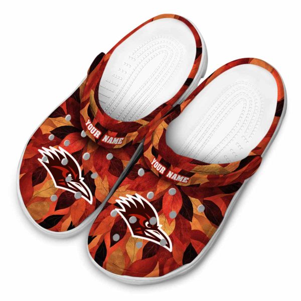 personalized utsa roadrunners autumn leaves clog latest model