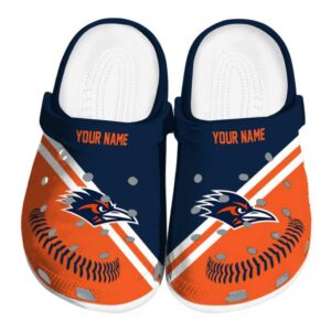 personalized utsa roadrunners baseball motif clog best selling
