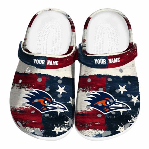 personalized utsa roadrunners patriotic stripes clog best selling