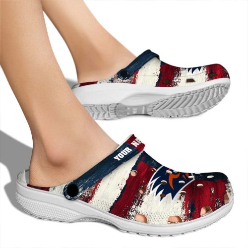 personalized utsa roadrunners patriotic stripes clog fashion forward