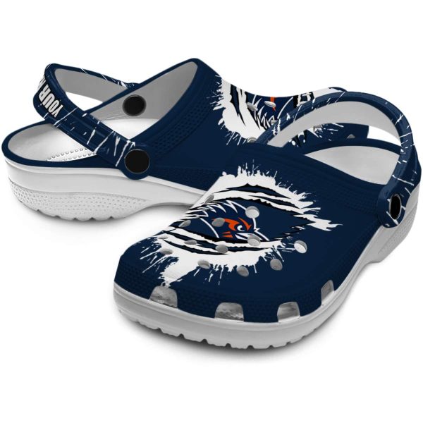 personalized utsa roadrunners splash motif background clog high quality