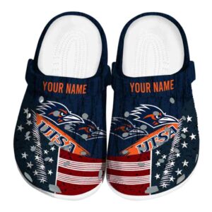personalized utsa roadrunners star spangled side pattern clog best selling