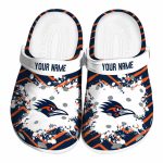 personalized utsa roadrunners zigzag paint burst clog best selling