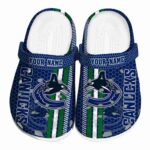 personalized vancouver canucks contrasting stripes clog best selling