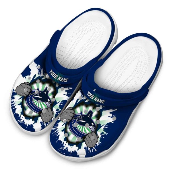 personalized vancouver canucks gripping hand clog latest model