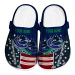personalized vancouver canucks star spangled side pattern clog best selling
