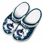 personalized vancouver canucks zigzag paint burst clog best selling