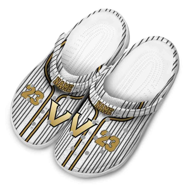 personalized vanderbilt commodores pinstripe pattern clog latest model