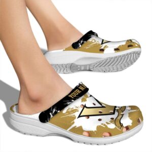 personalized vanderbilt commodores splatter pattern clog fashion forward