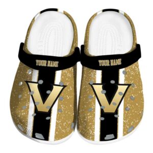 personalized vanderbilt commodores vertical stripes clog best selling