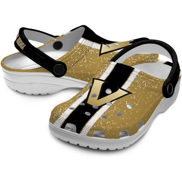 personalized vanderbilt commodores vertical stripes clog high quality