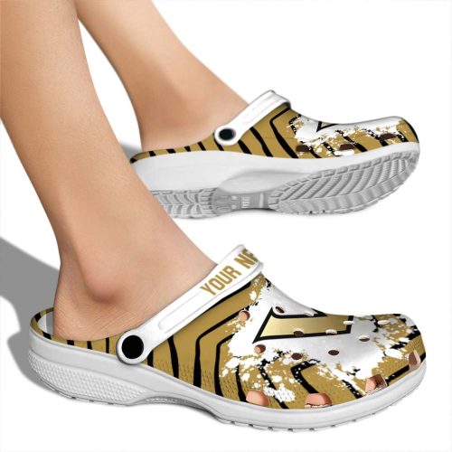 personalized vanderbilt commodores zigzag paint burst clog fashion forward