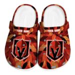 personalized vegas golden knights autumn leaves clog best selling