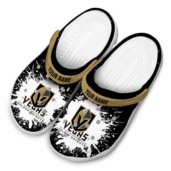 personalized vegas golden knights splash art clog latest model