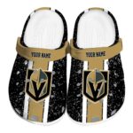 personalized vegas golden knights vertical stripes clog best selling