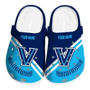 personalized villanova wildcats baseball motif clog best selling