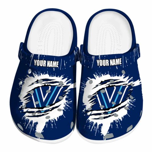 personalized villanova wildcats splash motif background clog best selling