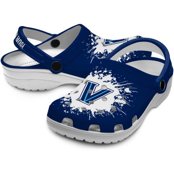 personalized villanova wildcats splatter background clog high quality
