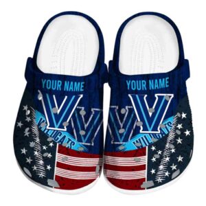 personalized villanova wildcats star spangled side pattern clog best selling