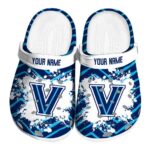 personalized villanova wildcats zigzag paint burst clog best selling