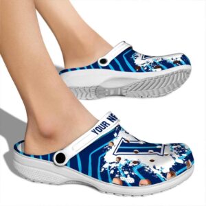 personalized villanova wildcats zigzag paint burst clog fashion forward