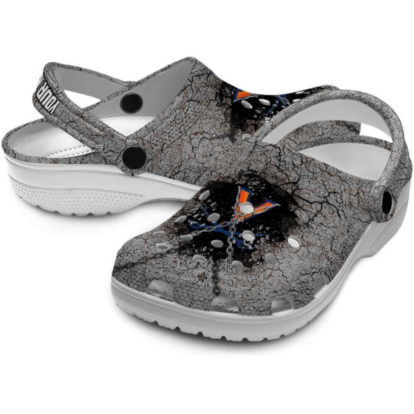 personalized virginia cavaliers cracked ground texture clog high quality