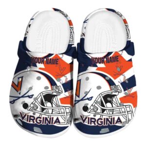 personalized virginia cavaliers football helmet clog best selling