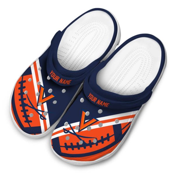 personalized virginia cavaliers football motif clog latest model