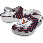 personalized virginia cavaliers zigzag paint burst clog best selling