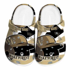personalized wake forest demon deacons baseball helmet clog best selling