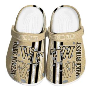 personalized wake forest demon deacons contrasting stripes clog best selling
