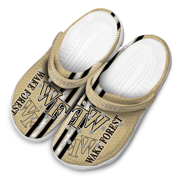 personalized wake forest demon deacons contrasting stripes clog latest model