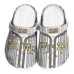personalized wake forest demon deacons pinstripe pattern clog best selling