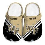 personalized wake forest demon deacons striped accents clog best selling