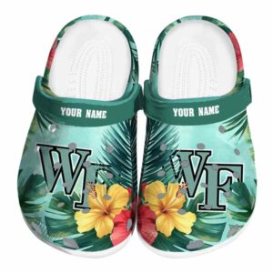 personalized wake forest demon deacons tropical vibes clog best selling