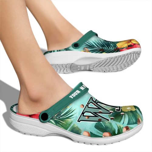personalized wake forest demon deacons tropical vibes clog fashion forward