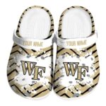 personalized wake forest demon deacons zigzag paint burst clog best selling