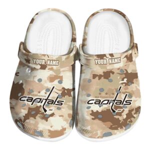 personalized washington capitals desert camo clog best selling