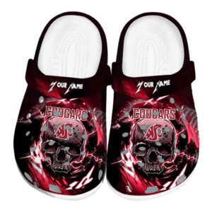 personalized washington state cougars gothic skull clog best selling