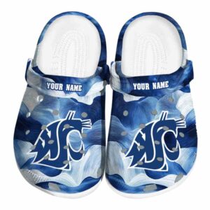 personalized washington state cougars ocean waves clog best selling