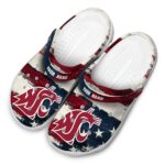 personalized washington state cougars patriotic stripes clog best selling