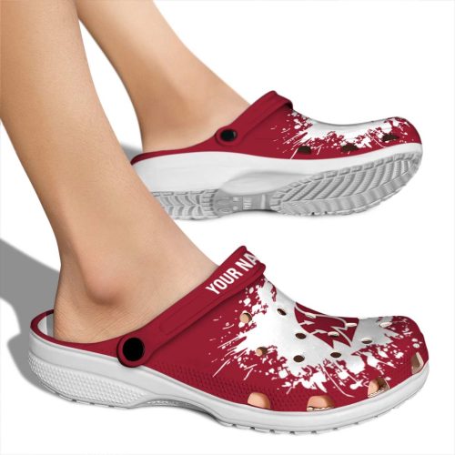 personalized washington state cougars splatter background clog fashion forward