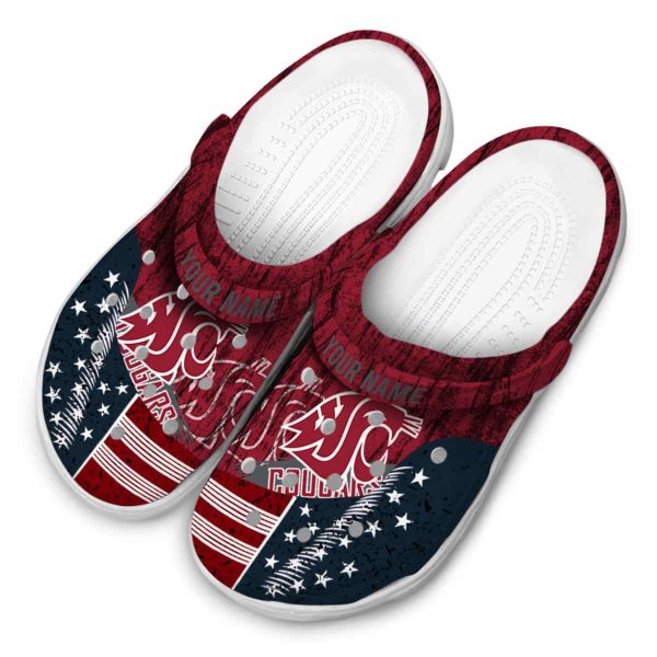 personalized washington state cougars star spangled side pattern clog latest model