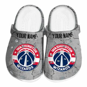 personalized washington wizards cracked texture clog best selling
