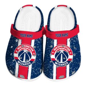 personalized washington wizards vertical stripes clog best selling