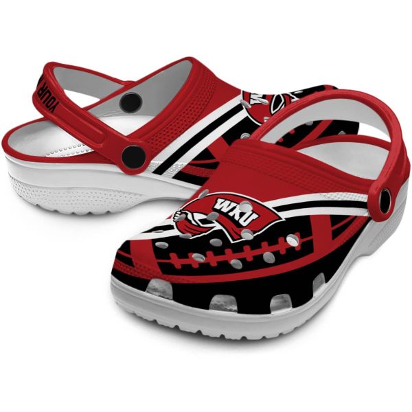 personalized western kentucky hilltoppers football motif clog high quality