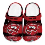 personalized western kentucky hilltoppers paint splatter graphics clog best selling
